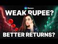 Why do mutual funds benefit from a weaker rupee?