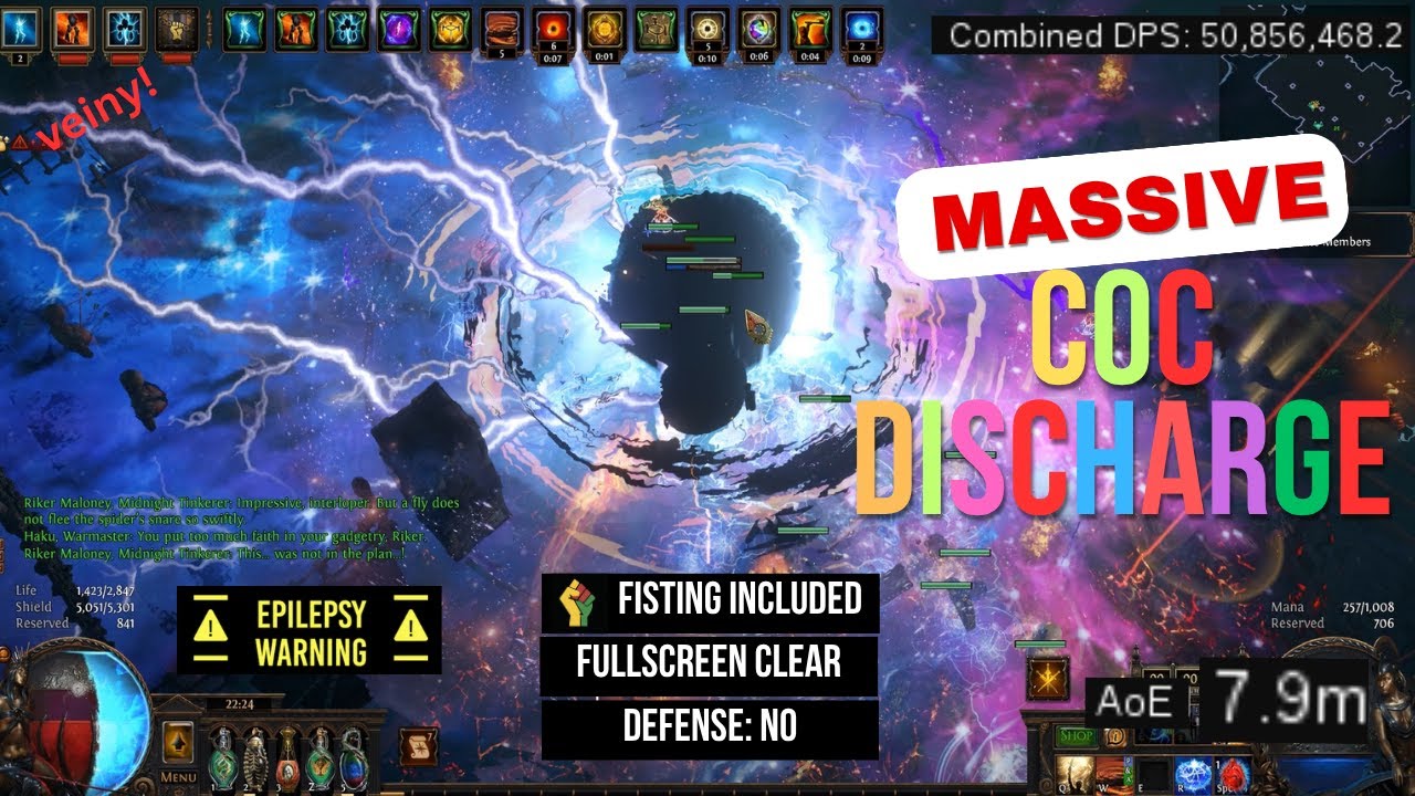 3.26: FAT CoC OFFSCREENS: DISCHARGE through FISTING.  (PoE Mercenaries League) (Elementalist Memes!)