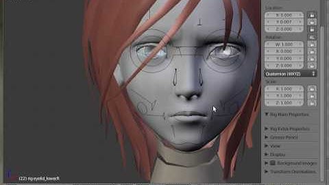 Durian Project: Sintel Face Rig Beta