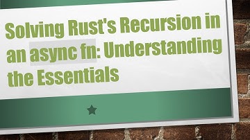 Solving Rust
