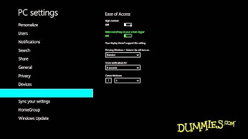 How to Use the Control Panel in Windows 8 For Dummies
