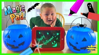 Halloween Three Marker Challenge With The Magic Pad, Glowing Coloring Kids Art For Halloween screenshot 4