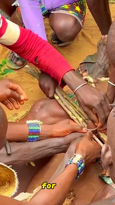 Before the bull jumping Ritual #africantribes #shortvideo #short