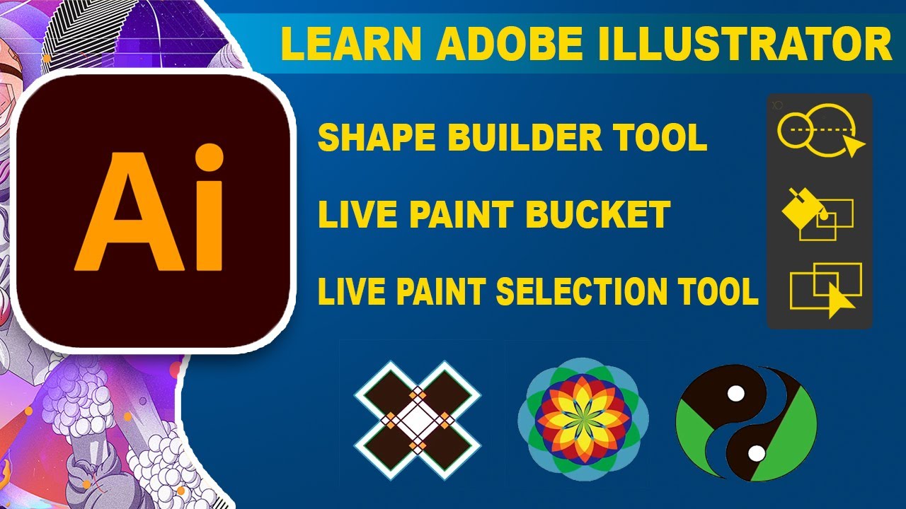 Adobe Illustrator Class 7 - Shape Builder Tool - Complete Training