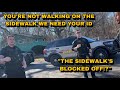 Cop Wants Their ID For Not Walking On A Blocked Off Sidewalk