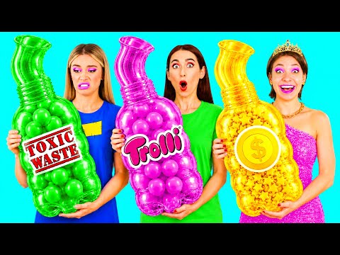 Rich vs Broke vs Giga Rich Food Challenge | Awesome Kitchen Hacks by Fun Challenge