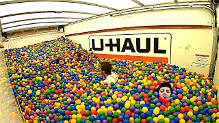 1,000,000 Ball Pit Balls in a Moving Truck! (CRAZY) 1,000,000 Ball Pit Balls in a Moving Truck! (CRAZY)