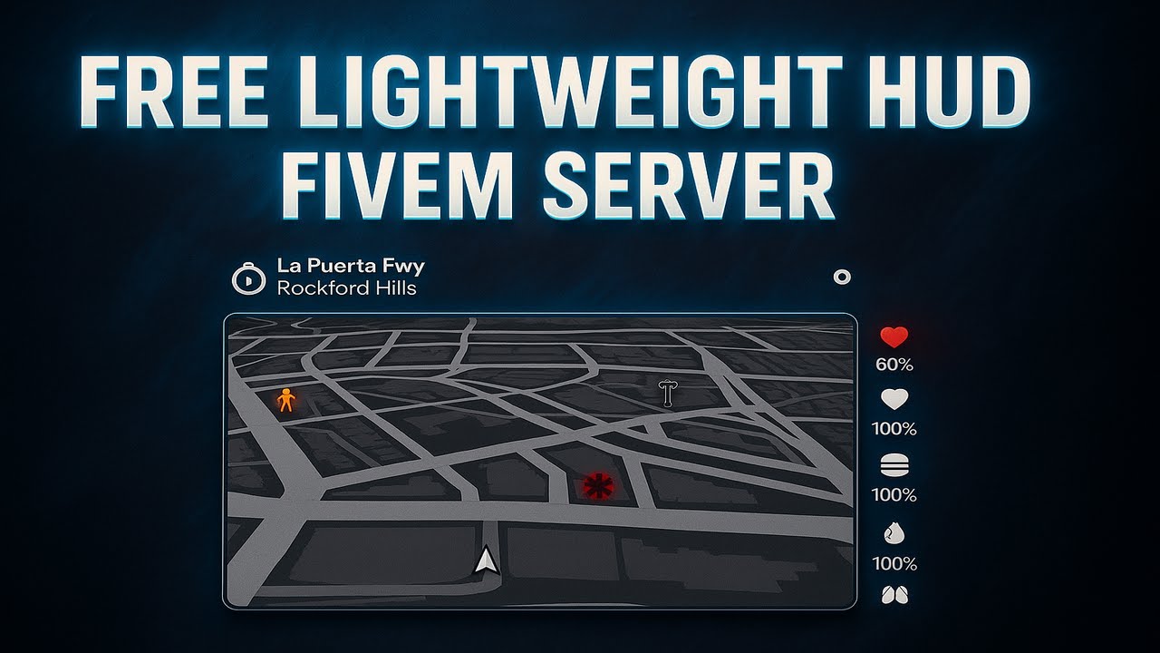 Free Modern Lightweight HUD script Fivem | Qbcore & Esx - YouTube