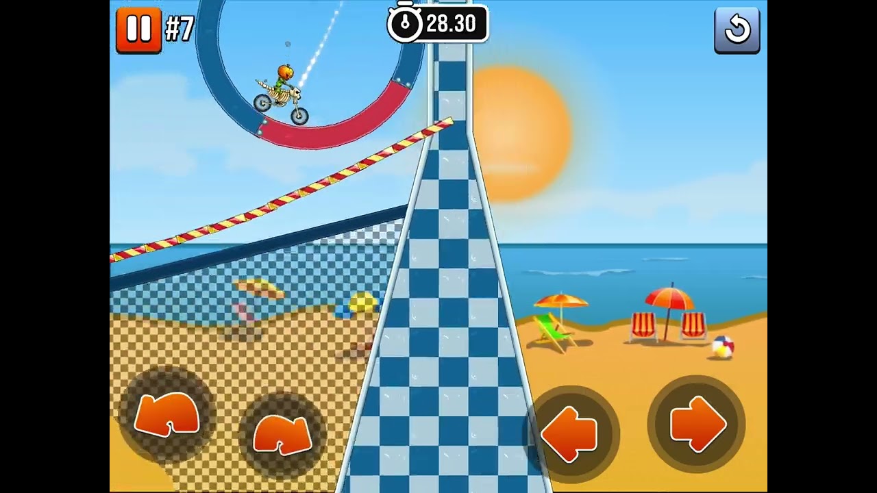 Moto X3M Pool Party Mobile Level 7 in 34.13s (WR)