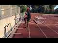 Track and field  hurdle training