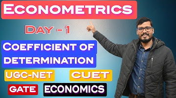 Econometrics day 01 | Coefficient of determination | UGC-NET Economics | CUET PG