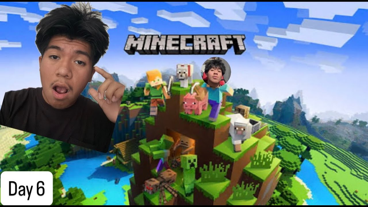 DAY 6 PLAYING MINECRAFT FOR THE FIRST TIME PART 1!!!!!!! - YouTube