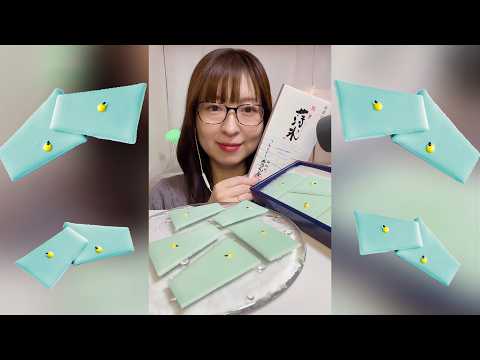 【ASMR】見ためが美しい「薄氷」を食べる！｜ 咀嚼音/EatingSounds/Mukbang