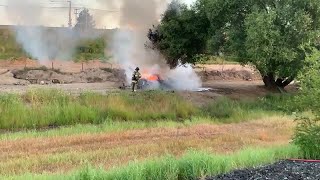 Car Fire Off Roseville Road In Sacramento County