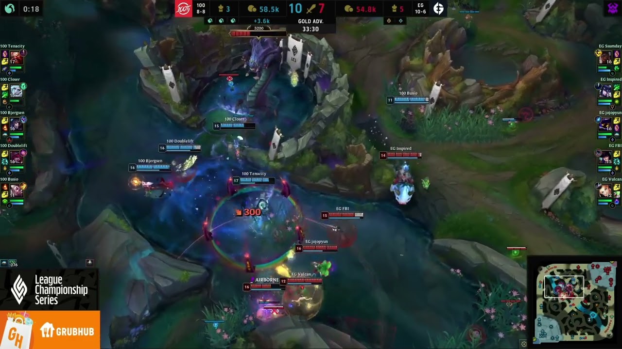 100T BUSIO INSANE RAKAN FLANK ENGAGE - 100T VS EG | 