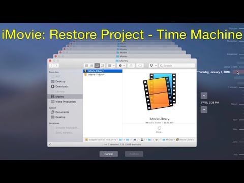 Restore iMovie project - Time Machine