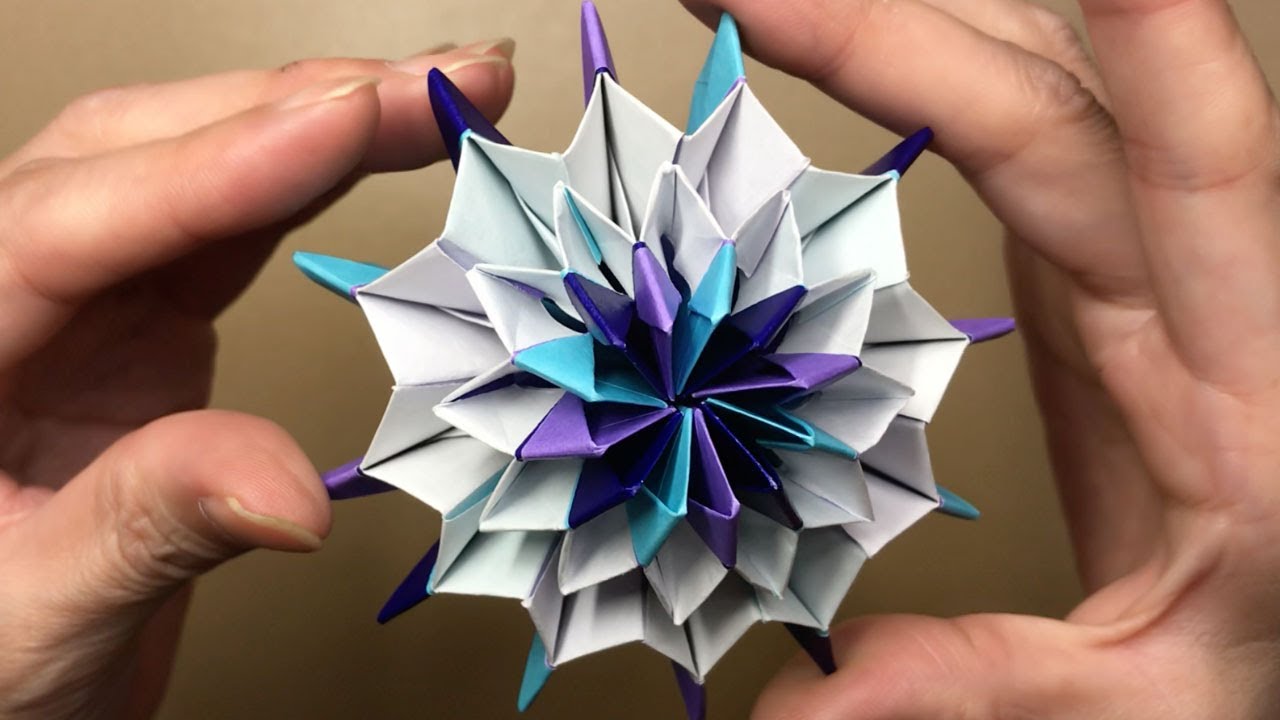 Moving Origami 花火のような折り紙の万華鏡ver 1 音声解説付き Youtube