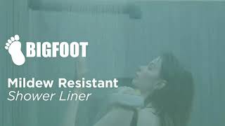 BigFoot Shower Curtain Liner – 72 x 72 PEVA Heavy Duty Shower Curtain with Rustproof Metal Grommet a