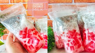 Ide Jualan Minuman Bulan Puasa 2022 || Strawberry Coconut Milk 🤤💯