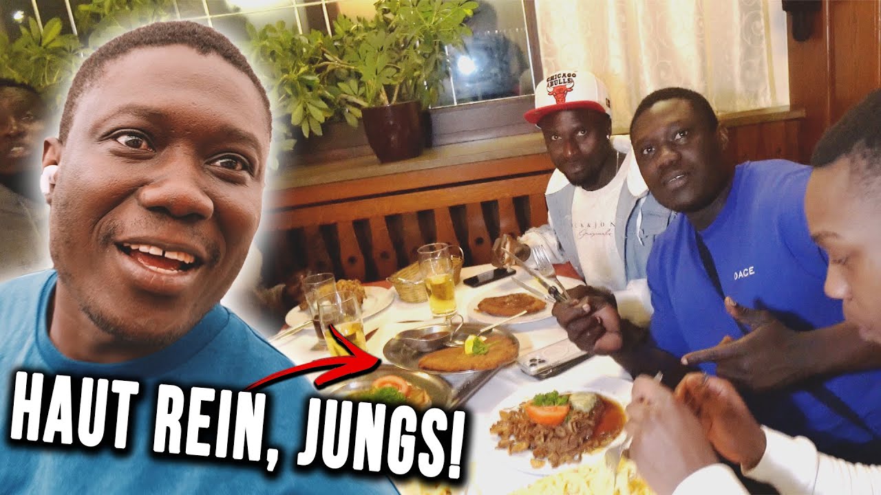5 hungrige Afrikaner besuchen Deutsches Wirtshaus