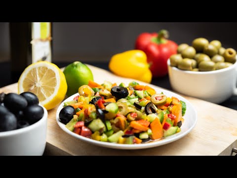 Video: Black Olives: Preparing Salads With Olives