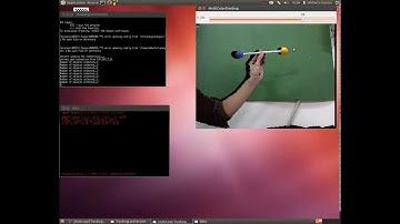 Object and marker tracking on mapped color frame