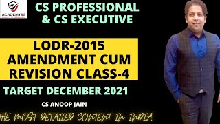 SEBI LODR-2015 | LIVE REVISION CLASS-4 | CS PROFESIONAL |CS EXECUTIVE | LODR-2015