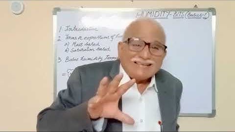 Agricultural Meteorology  - JRF/ SRF/ Net/Other Exams  -Bits  - Humidity   Basics 1