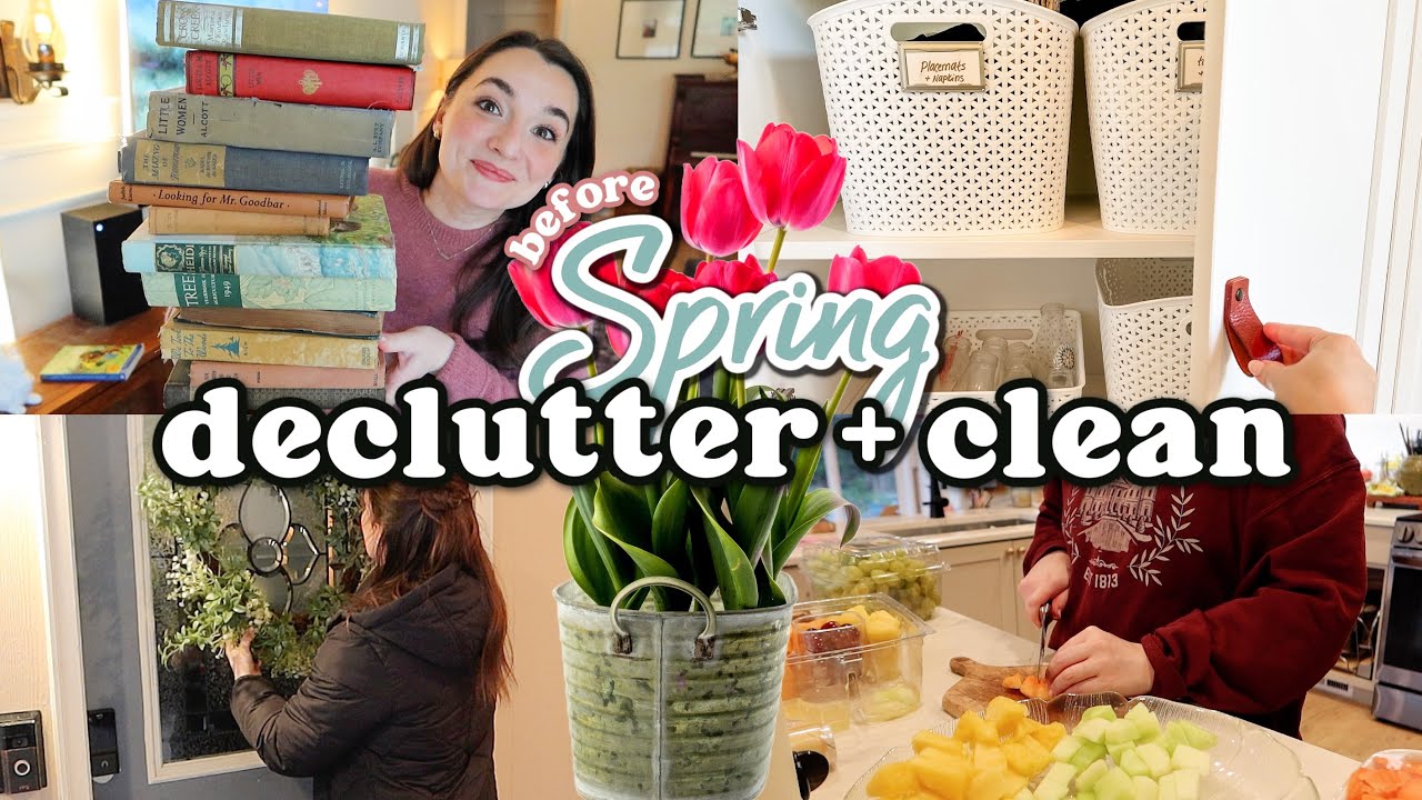 🌸DECLUTTER + CLEAN W/Me Before SPRING! | Messy To Minimal Mom Homemaking motivation