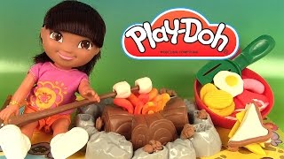 Play Doh Pique-Nique du Campeur Campfire Picnic Pâte à modeler avec Dora l’exploratrice