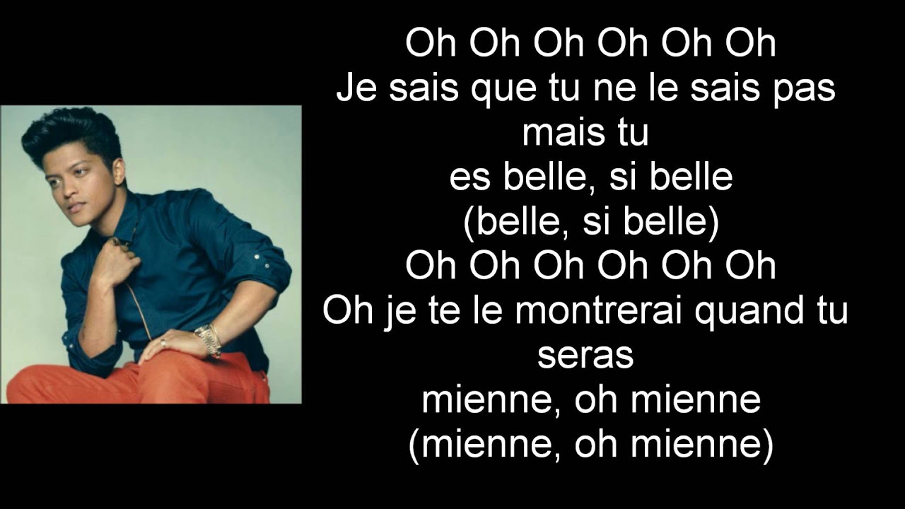 BRUNO MARS TREASURE TRADUCTION FRANCAISE YouTube