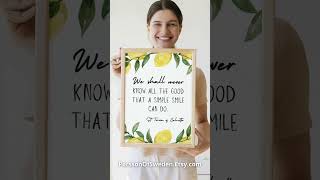 St Teresa of Calcutta, #SaintQuotes #QuoteWallArt #Typographyasart #KitchenQuoteWallArt