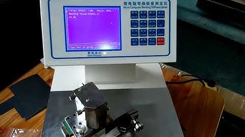 Operation Video of Crease and stiffness Tester