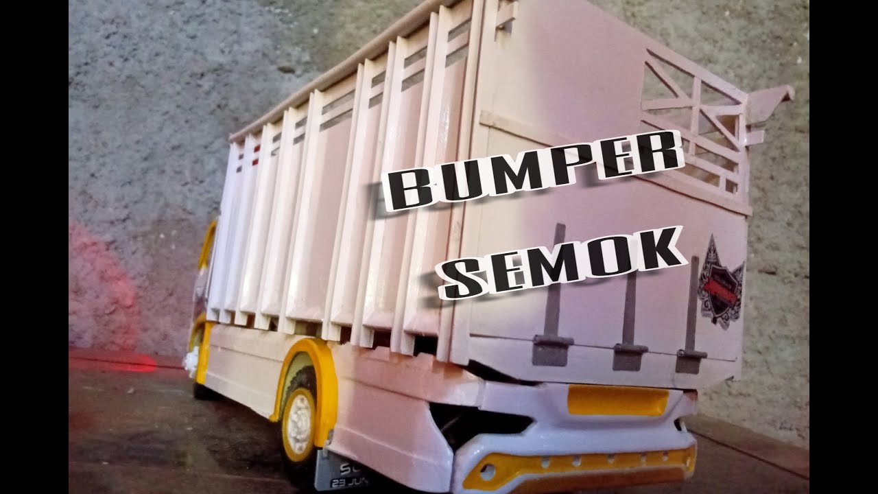 Membuat bumper samping miniatur  truk  izuzu NMR  71  mudah 