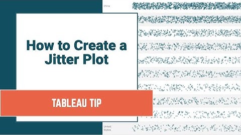 Tableau Charts : Jitter Plot