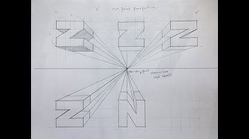How to draw a letter "Z" in One Point Perspective.