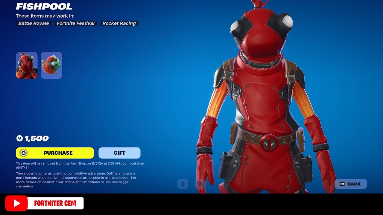 Fortnite Item Shop 30 October 2024 New Fishpool Outfit