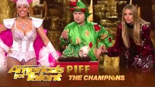 Piff The Magic Dragon: Get's DIRTY With Heidi Klum | America's Got Talent: Champions