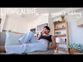 living alone vlog: chill day at home, cooking a new recipe, & adulting