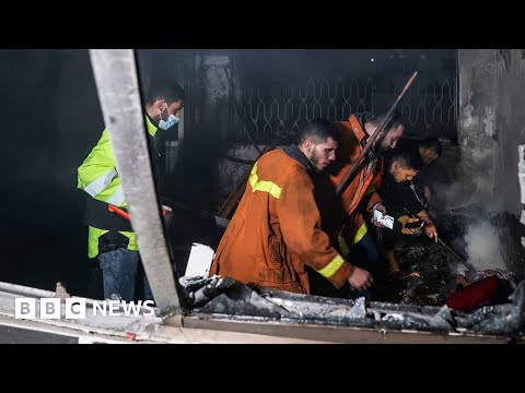 At least 21 killed in Gaza refugee camp fire – BBC News