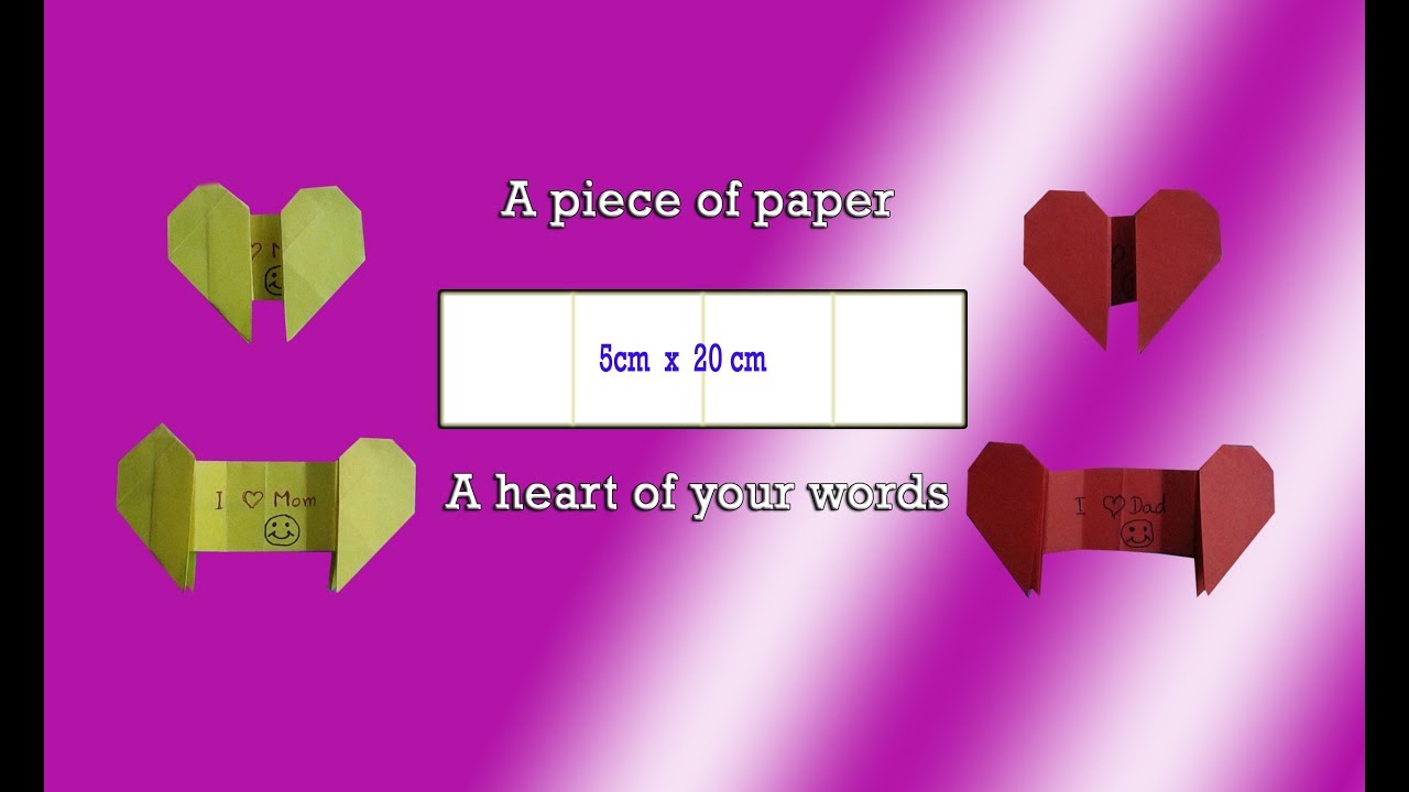 Easy to make Lovely Origami openable heart YouTube