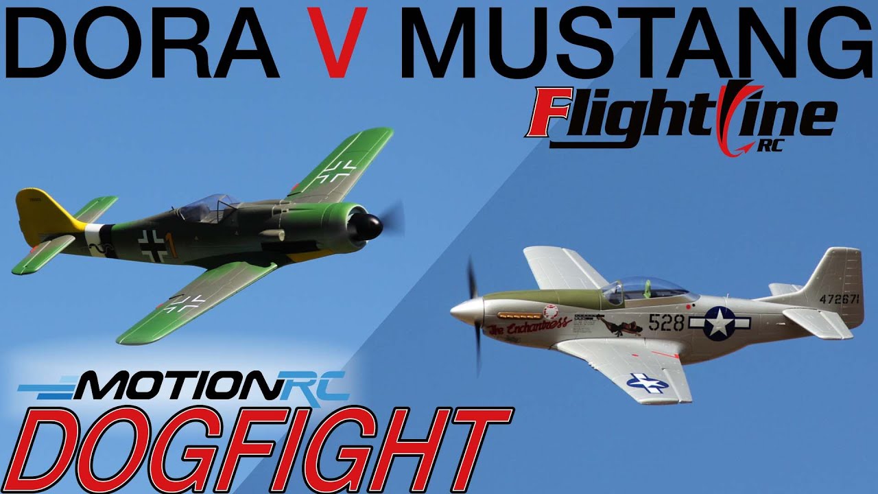 FlightLine FW-190 D-9 Dora v P-51 Mustang Tandem Dogfight - Motion