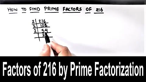 How to Find prime factors of 216  by Prime Factorization / Prime Factor of 216 / 216 Factor in Hindi
