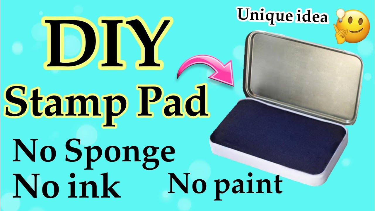 homemade stamp pad without sponge  how to make stamp pad without