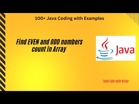 Java Coding Interview Question : Find Even and Odd numbers count
