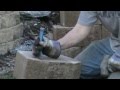 How to split wall block and bricks with masonry chisels