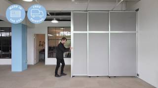 http://www.versare.com/shop/operable-wall-sliding-room-divider.html Divide open offices and large room areas easily with our 