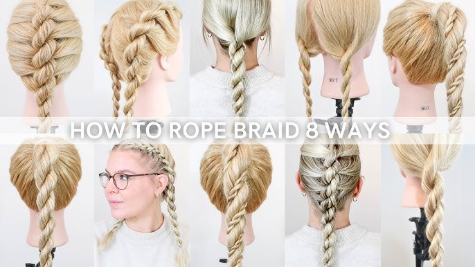 How to tie a Single Rope Braid, Twist Braid, Trumpet Cord