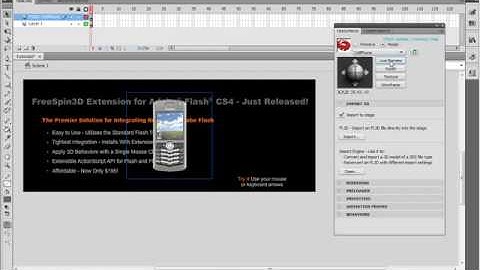 FreeSpin3D - Creating Your First Interactive 3D Project in Adobe Flash