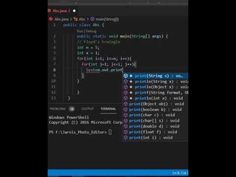 Floyd's triangle program using java - YouTube